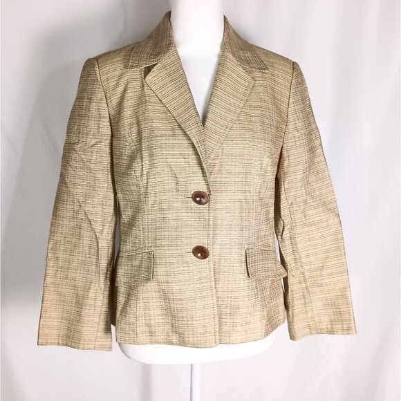 Kasper Women’s Blazer Sage Green 2 Button Lined Career Jacket Size 6 - Picture 1 of 7